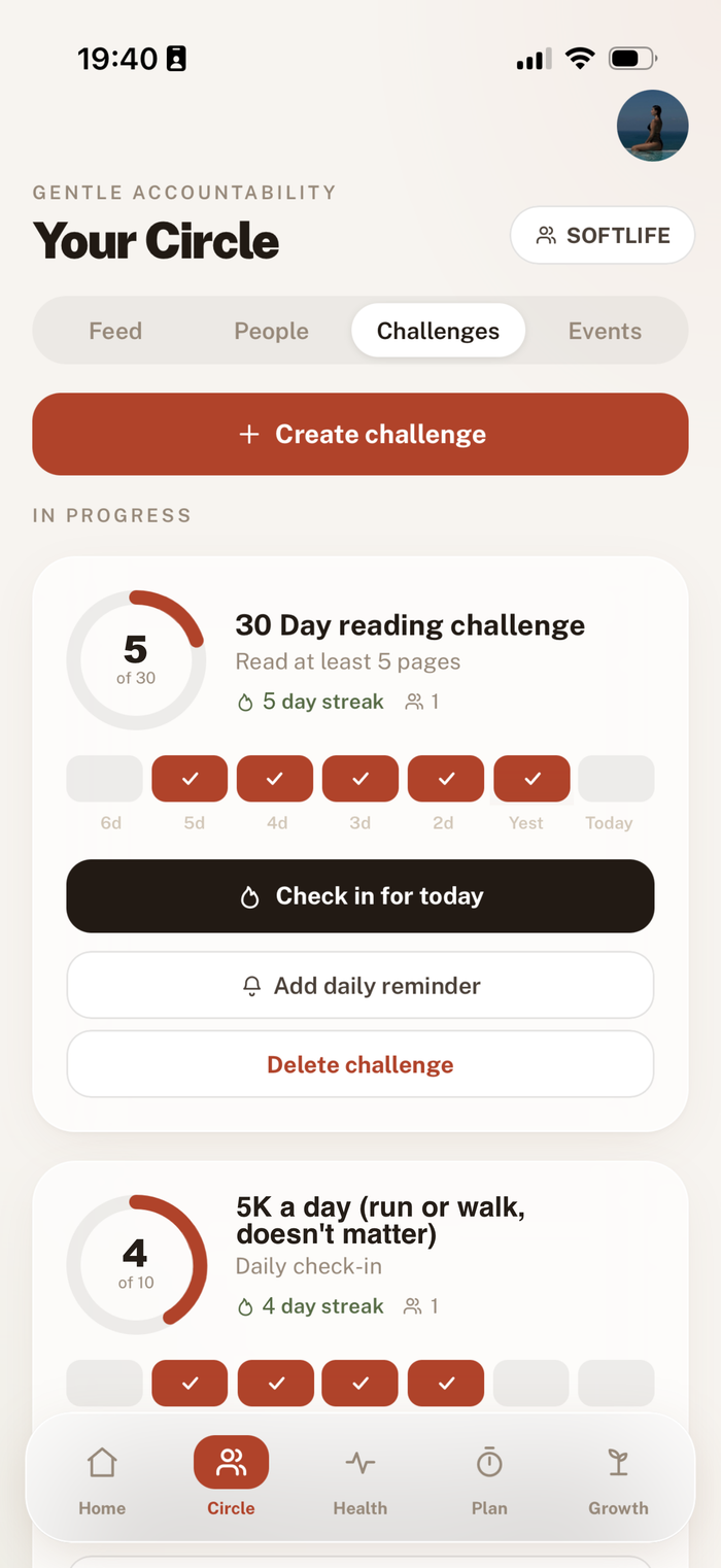 App screen